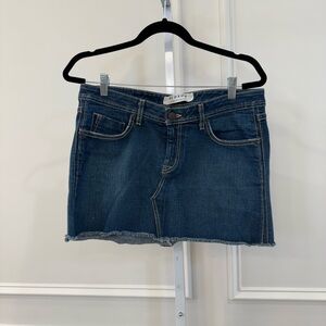 Hudson Raw Hem Denim Mini Skirt